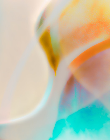 Light pastels in the shape of the back of a head